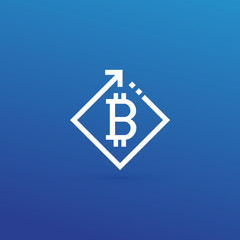 Illustration of business logotype cryptocurrency.