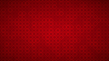 Abstract background of intertwined small squares in red colors.