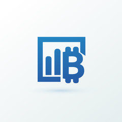Illustration of business logotype cryptocurrency.