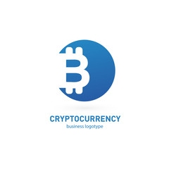 Illustration of business logotype cryptocurrency.