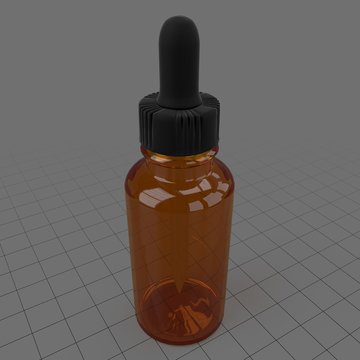 Glass bottle with dropper
