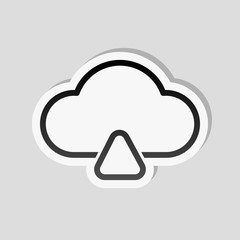 outline upload simple cloud icon. linear symbol with thin outlin