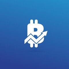 Fototapeta premium Illustration of business logotype cryptocurrency.