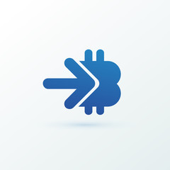 Illustration of business logotype cryptocurrency.