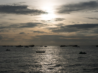 The twilight sea.