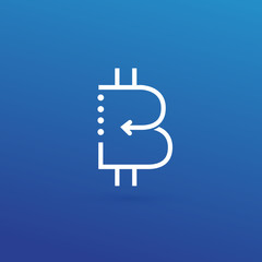 Illustration of business logotype cryptocurrency.