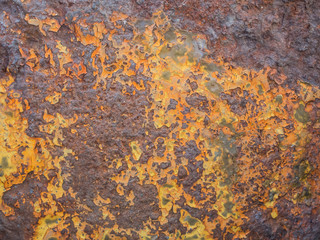 Steel plate old time have rust.
