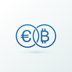 Illustration of business logotype cryptocurrency.