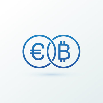 Illustration of business logotype cryptocurrency.