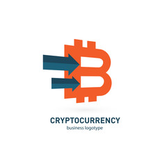 Obraz premium Illustration of business logotype cryptocurrency.