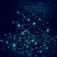 Technological background, Internet concept of global business. Internet connection, abstract of science and technology graphic design