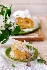 Cinnamon Apple Cake Roll with cream cheese