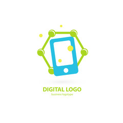 Illustration design of logotype business web marketing.