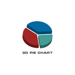 3d statistic chart graphic template