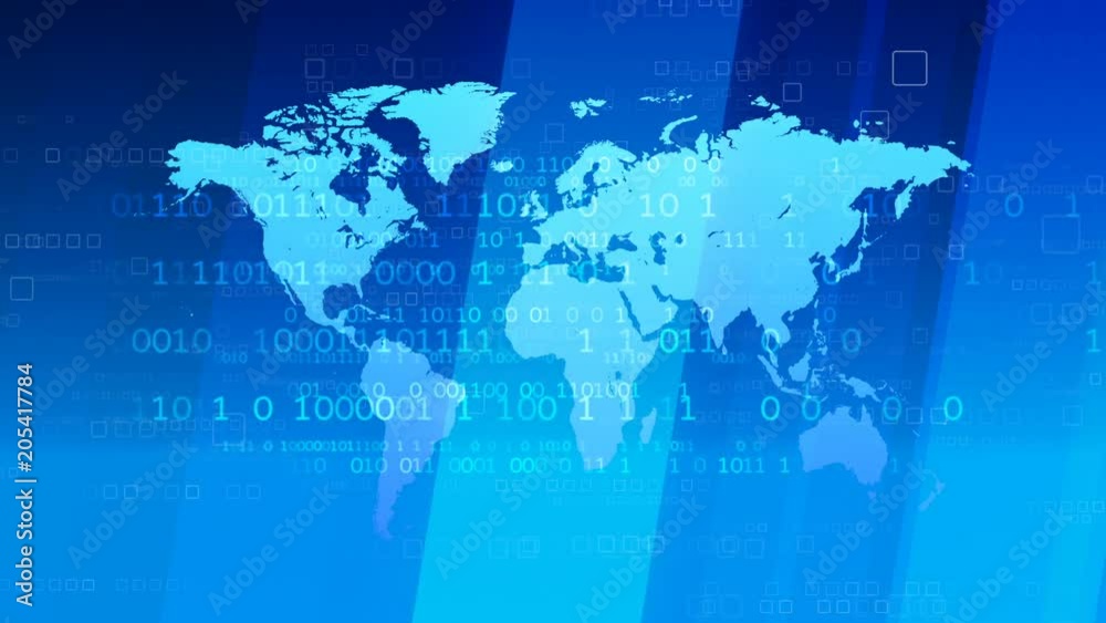 Wall mural internet concept binary code world background
