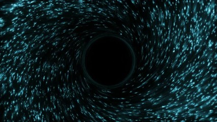 Blue twisted emissions in a dark background