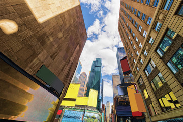Obraz na płótnie Canvas Intersection of 7th Avenue and West 44th Street Midtown Manhattan