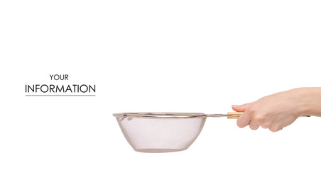 Sieve in hand kitchen cooking pattern