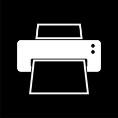 Printer icon on dark background