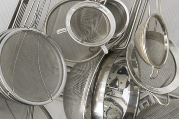 Kitchen Strainers Close Up
