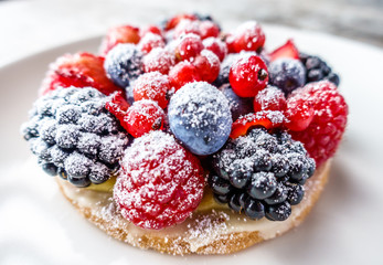 cake with berries