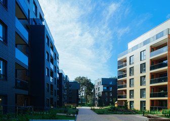European Modern residential apartment quarter