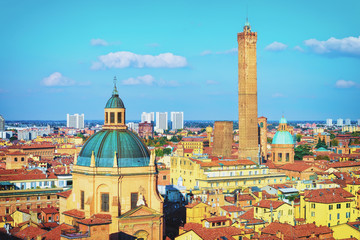 Panoramic view on old city center of Bologna © Roman Babakin