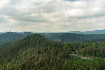 Fototapeta na wymiar Ausblick vom Großen Pohlshorn in die Sächsische Schweiz
