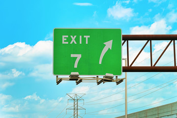 Exit Road indicator plate in New Jersey