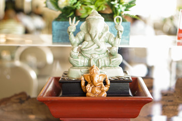 Ganesha statue: Lord of Success, in Thailand temple.
