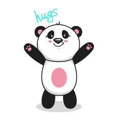 cute vector panda 1
