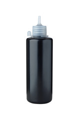 plastic medicine bottle on white background