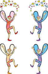 The cheerful dancing elves