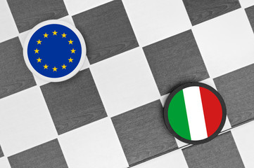 European Union vs Italy -  Conflict and tension between EU and Italian state and country....