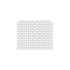 modern white brick icon,flat design,vector illustration