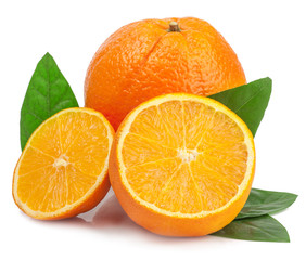oranges on a white isolated background