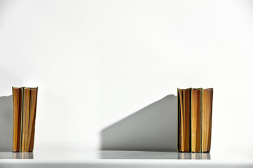 retro old books on white space and free place for your decoration. 