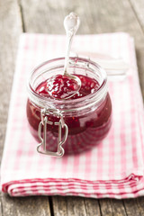 Raspberry jam jelly.