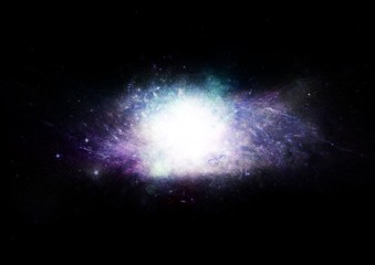 Stars, dust and gas nebula in a far galaxy