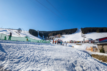 Fototapeta premium Winter am Fuss des Fichtelberg