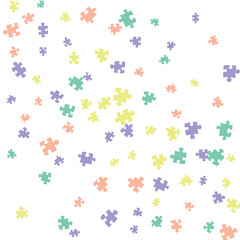 Naklejka na ściany i meble Confetti Background Pattern. Puzzle pieces and big ideas design, vector illustration graphic