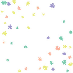 Fototapeta na wymiar Confetti Background Pattern. Puzzle pieces and big ideas design, vector illustration graphic