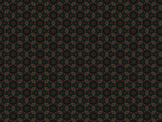 decoratively decorated Christmas wreath with a repetitive garland pattern