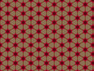 pattern wicker fabric red star gold weave