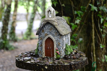 Magic fairy house in fairy-tale village in Bunratty Castle