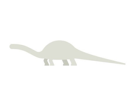 Diplodocus dinosaur isolated. Ancient animal. Dino prehistoric monster. Beast is Jurassic period. Vector illustration.
