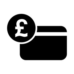 Fototapeta premium Pound Sterling credit card icon
