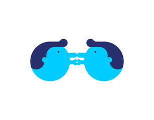 Gay love. Two Guys are kissing. LGBT lovers. Vector illustration