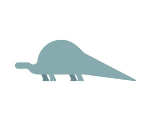 Apatosaurus dinosaur isolated. Ancient animal. Dino prehistoric monster. Beast is Jurassic period. Vector illustration.