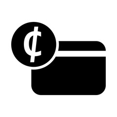 Ghana Cedi credit card icon